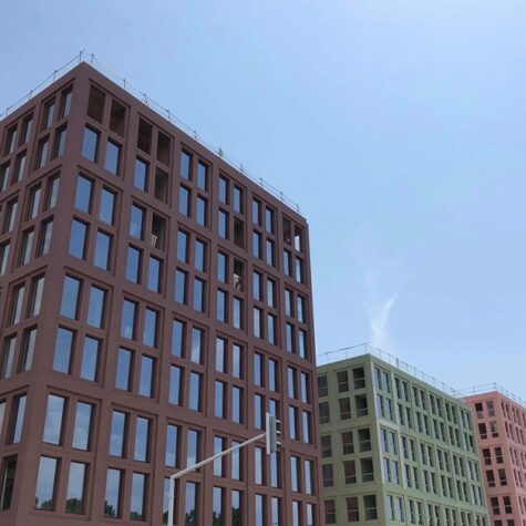 Les immeubles tétris du quartier Danube