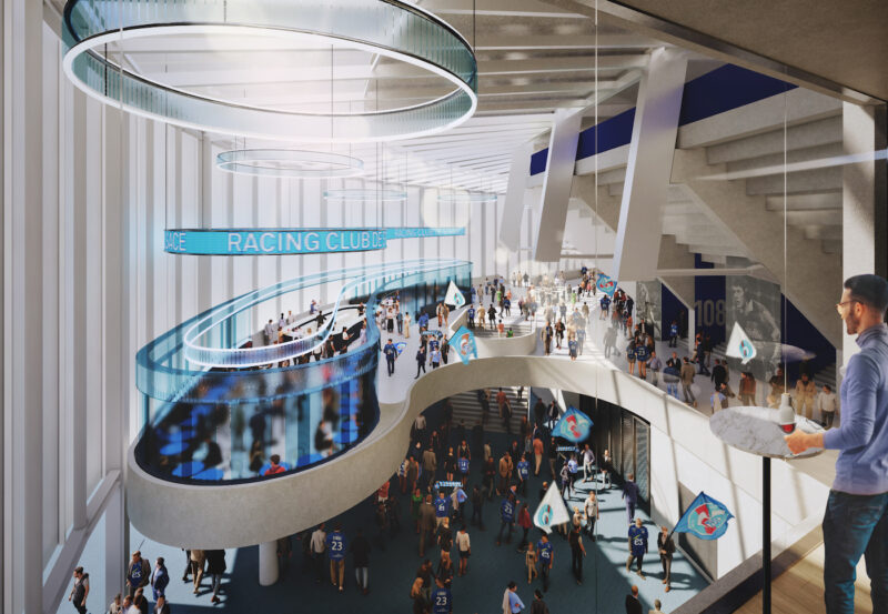EXTENSION RESTRUCTURATION DU STADE DE LA MEINAU_DEAMBULATOIRE©POPULOUS & REY DE CRECY_LUXIGON