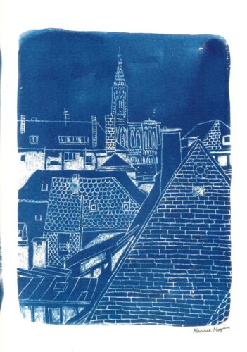 Alexiane Magnin + cyanotype + la parure bleue