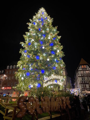 Sapin de Noël marché de Noël 2021 place kléber