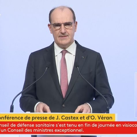 Jean Castex s'adressant aux Français