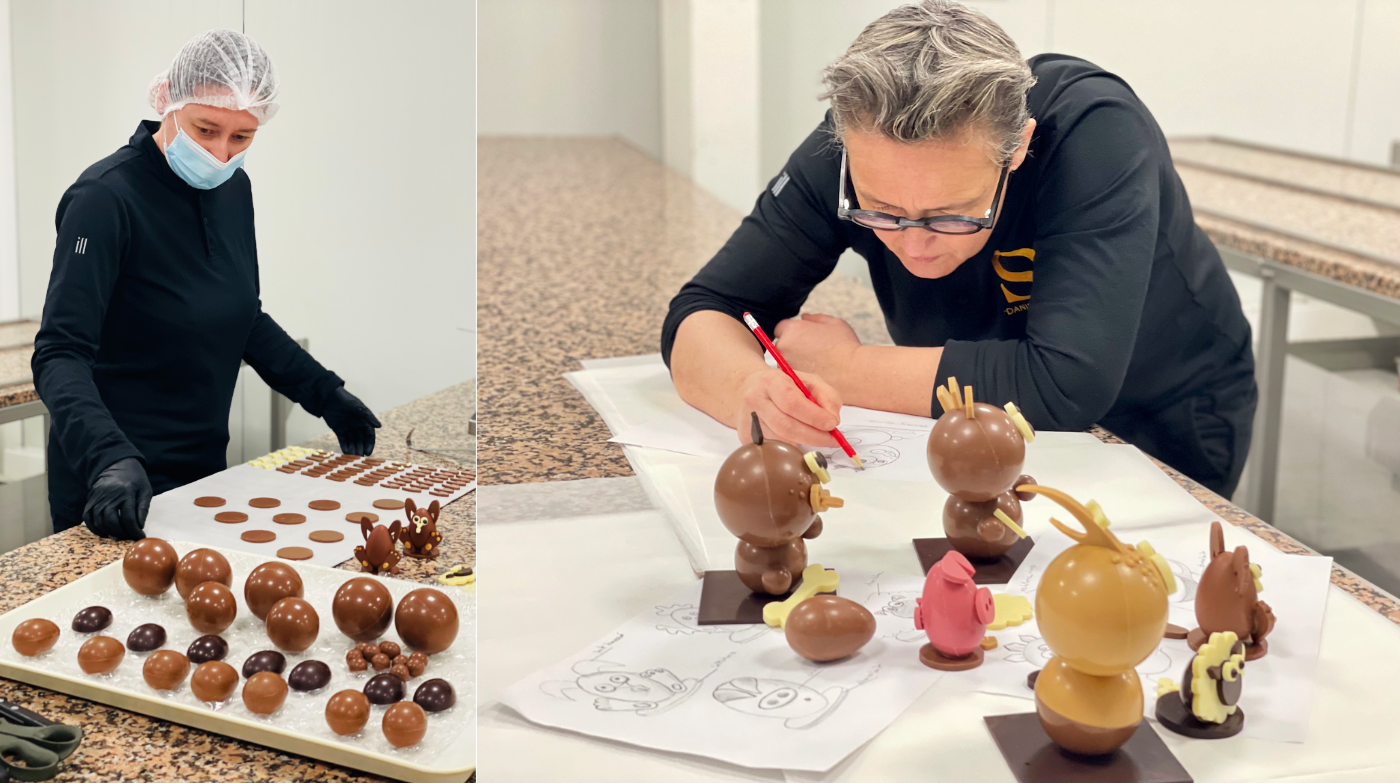 Création de sucettes en chocolat chez Daniel Stoffel ! - Shopping
