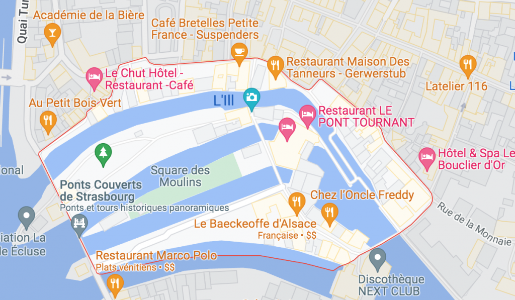 Capture d'écran Google Maps Petite France