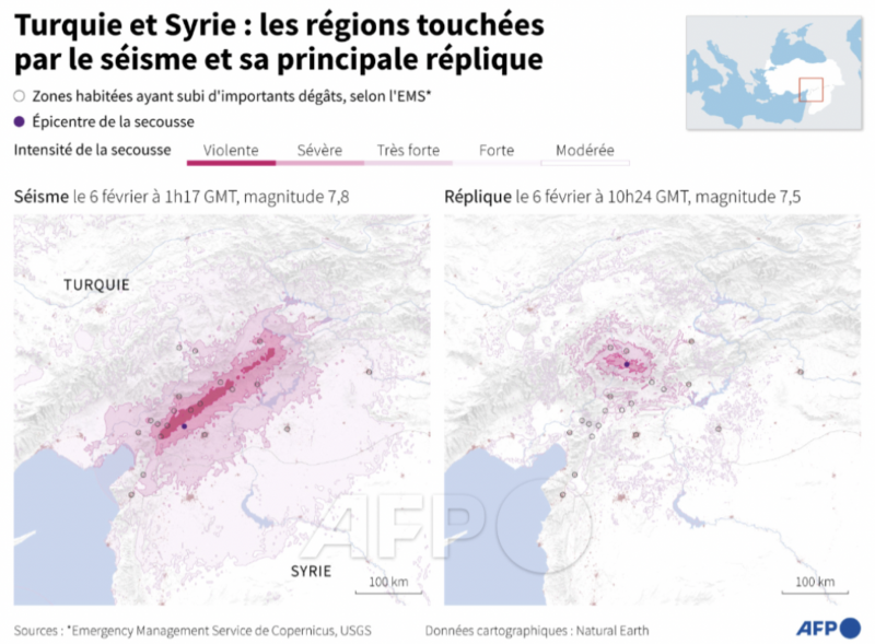tremblement de terre Turquie Syrie