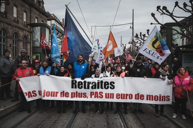 Manifestation réforme des retraites Strasbourg