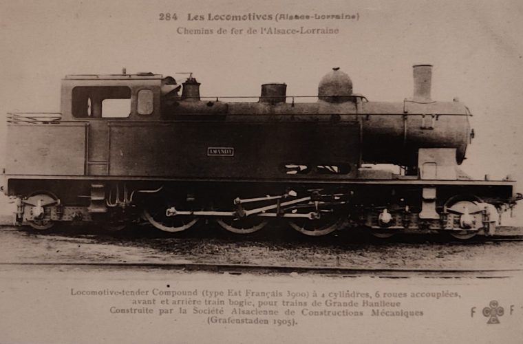 Carte postale locomotive Illkirch
