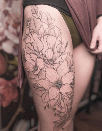 Anh tattoo Chair de fleur (3) tatouage