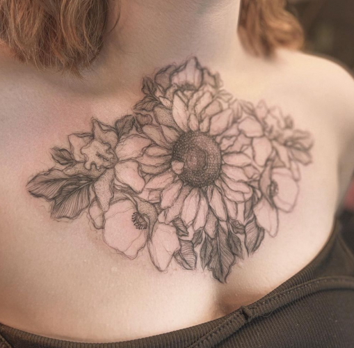Anh tattoo Chair de fleur (4) tatouage