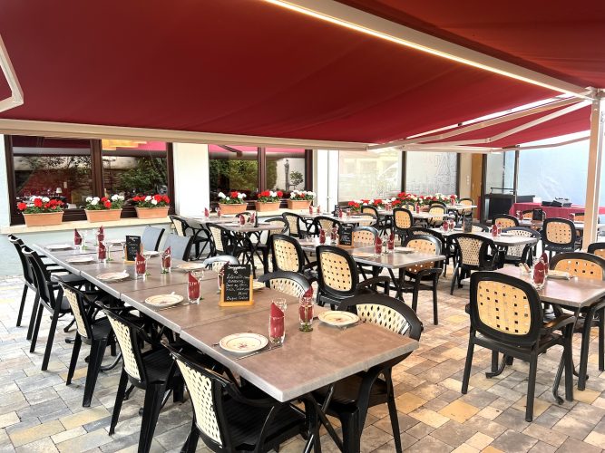 Flammen&rsquo;Truch terrasse tarte flambée weadele choucroute poisson