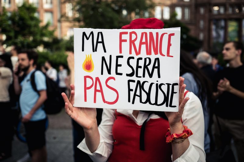 Manifestation contre le RN élections européennes dissolution assemblée nationale