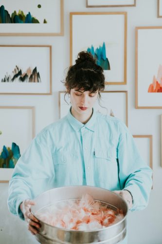 atelier tamis Lucia plumes séchées