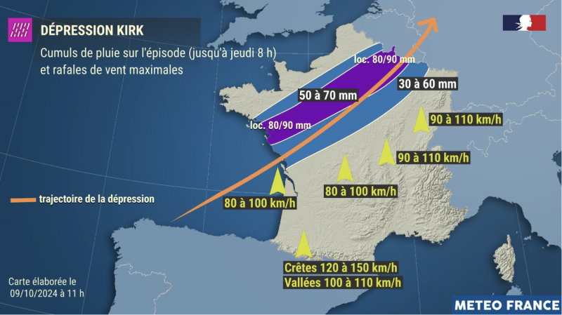 dépression kirk météo alsace