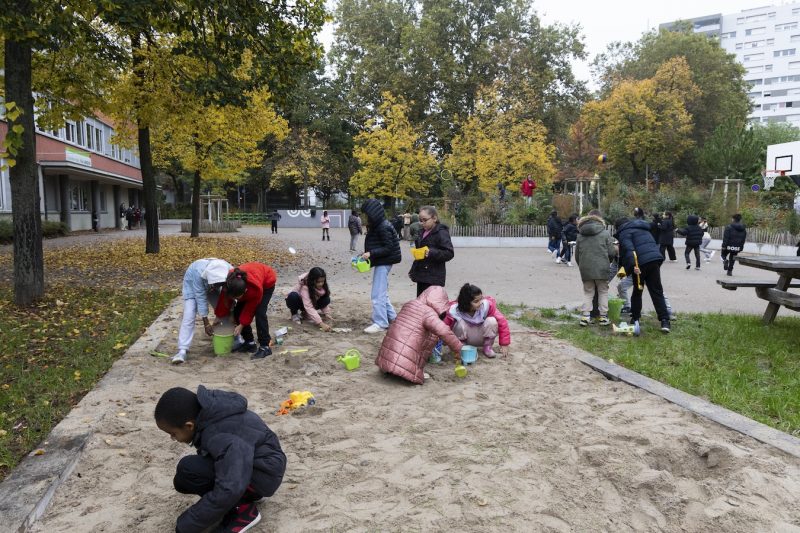 Gilets localisés enfants – école Langevin © Jérôme Dorkel Strasbourg Eurométropole