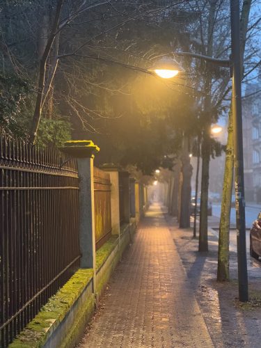rue pluie brouillard