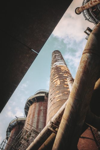 Usine sidérurgique de Völklingen – Weltkulturerbe Völklinger Hütte – Allemagne – cheminée