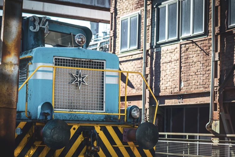 Usine sidérurgique de Völklingen – Weltkulturerbe Völklinger Hütte – Allemagne – locomotive