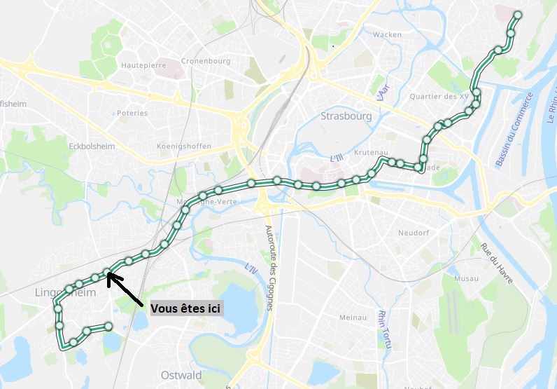 Bus ligne C1 itinéraire