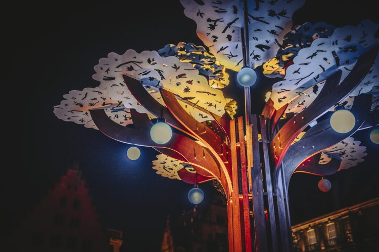 Der Wald, La forêt, The forest devant la cathédrale, nuit