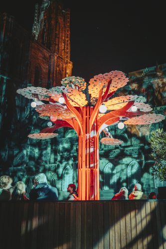 Der Wald, La forêt, The forest devant la cathédrale, nuit