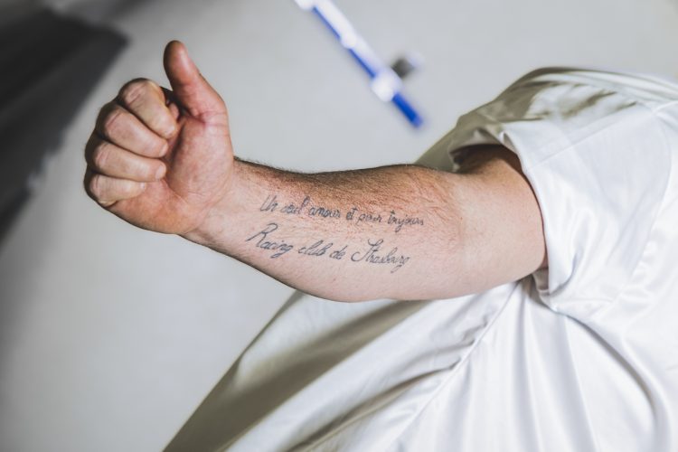 Tatouage, RCS, cigogne, supporter