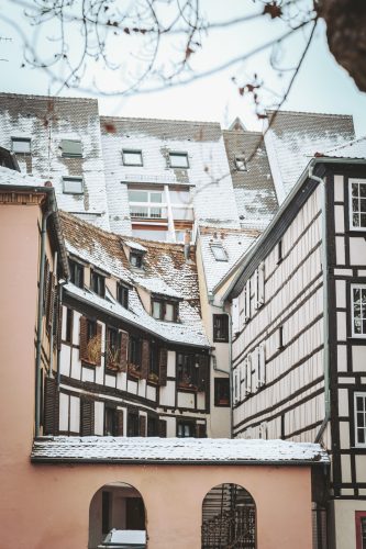 neige, toit