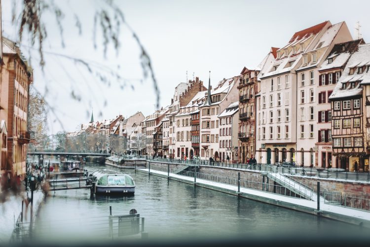Neige, pont, batorama, quai des bateliers