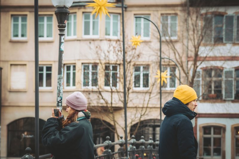 bonnet, froid, gens