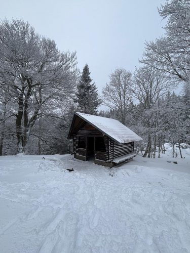 Hohwald sous la neige abri Neuntelstein