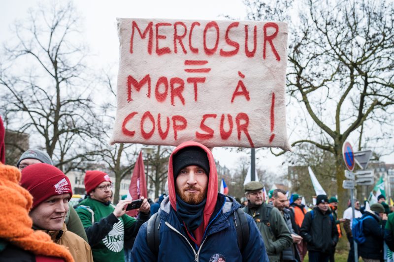 Manifestation agriculteur union européenne mercosur libre échange