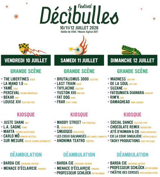 Programation decibulles 2026