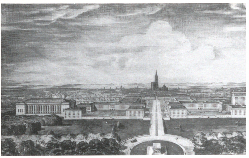 Perspective est-ouest, projet A de Moehrle. (Photographie B. Leclerc)