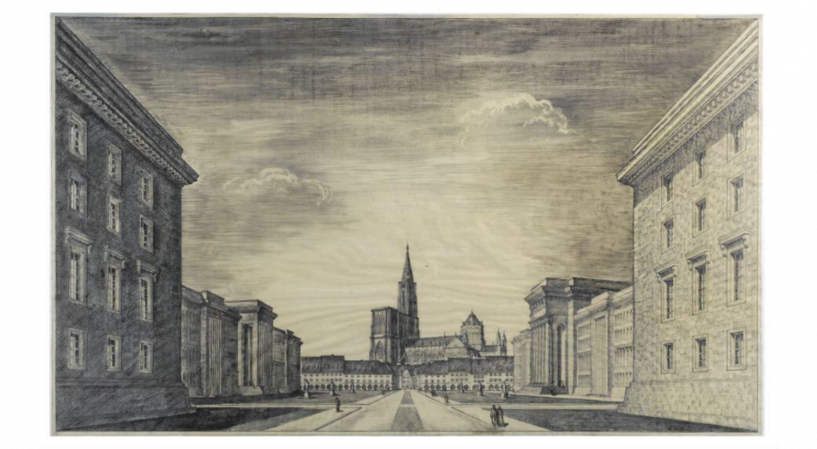 Projet de l&rsquo;architecte Hans Möhrle pour le Grand Strasbourg, 1941 – Musée historique de Strasbourg