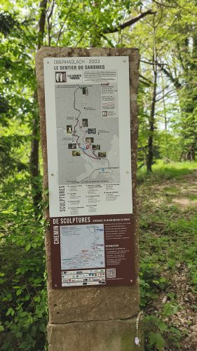 Randonnée Oberhaslach sentier des géants sculptures vosges forêt (56)