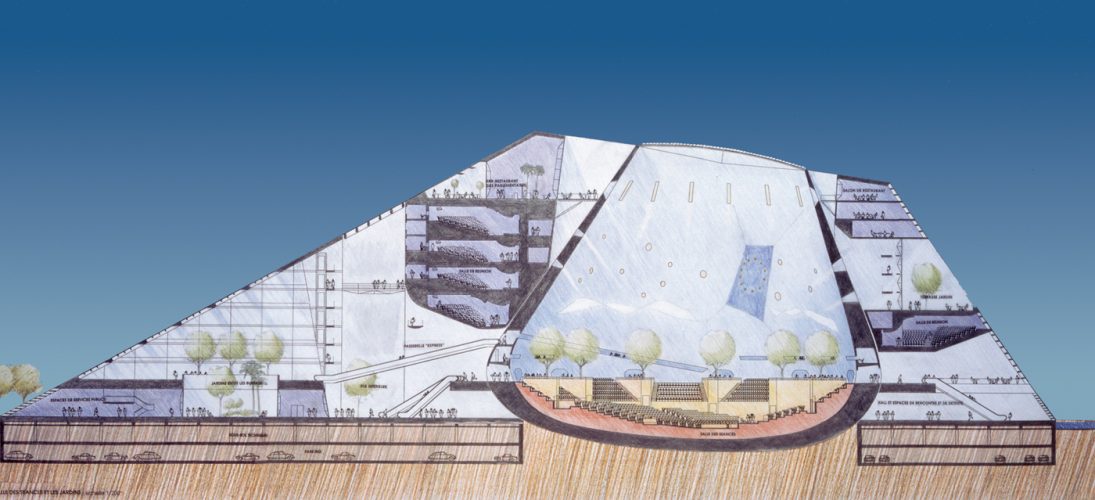 Projet Jourda et Perraudin, pour le futur Parlement européen, début des années 90