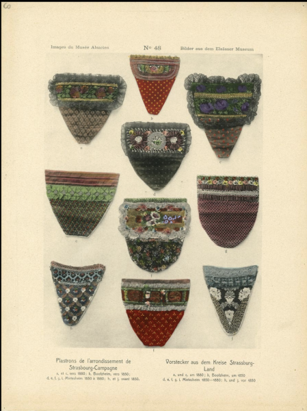 Plastrons_de_l&rsquo;arrondissement_de_Strasbourg-Campagne_ Costume Alsacien