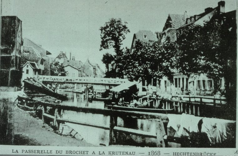Passerelle du brochet, Krutenau, 1868