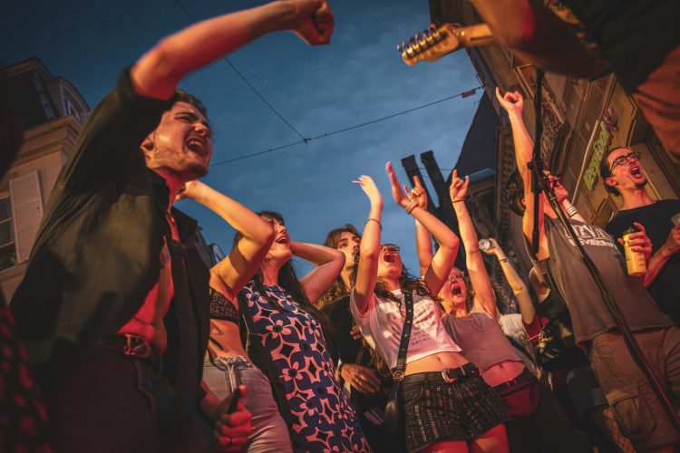 fête de la musique, danse, foule, danse, nuit