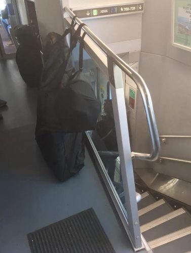 voyage à vélo, housse de vélo, train