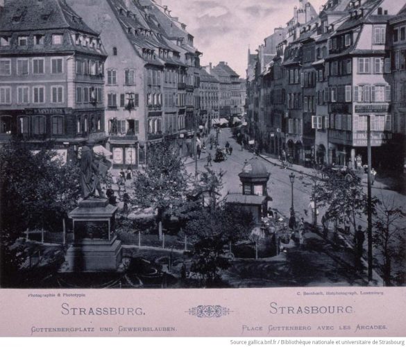 Place Gutenberg et rue des arcades en 1894