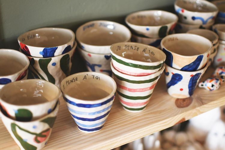 Poterie des oiseaux bleus Deux fois deux mains(26)