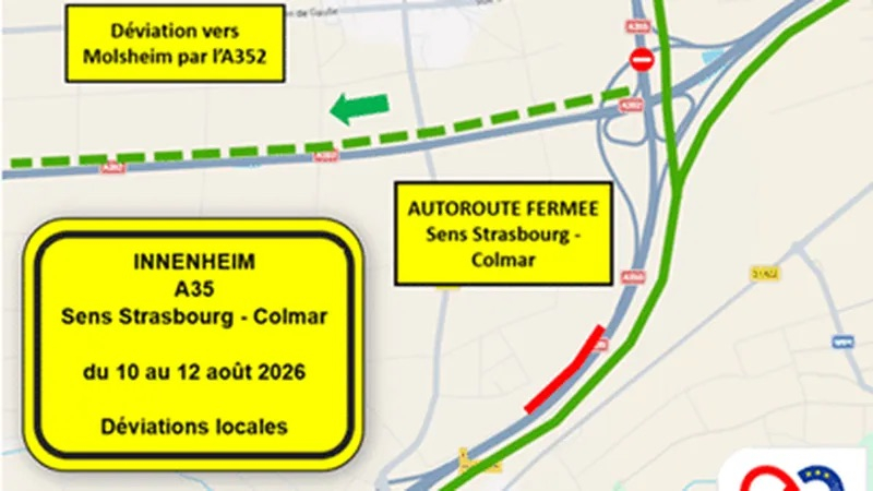 autoroute fermée A35