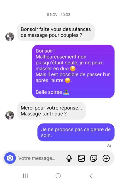L’Îlot masseuse harcèlement