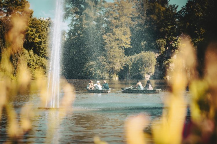 Barque, été, orangerie, eau
