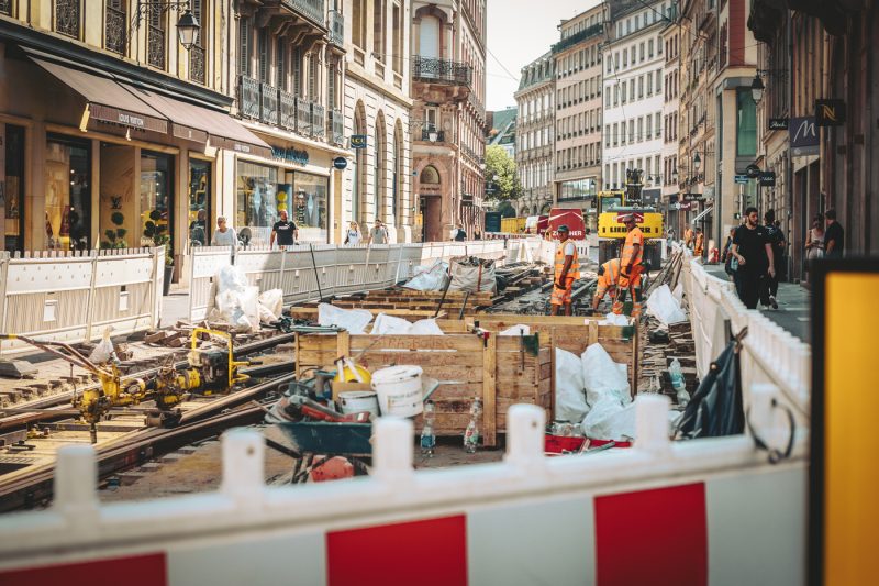 Travaux, tram