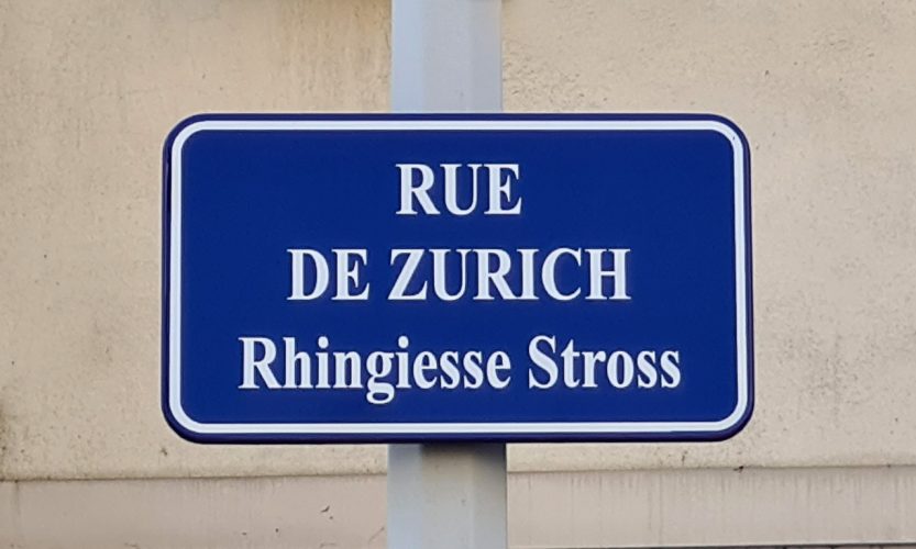 Plaque rue de Zurich