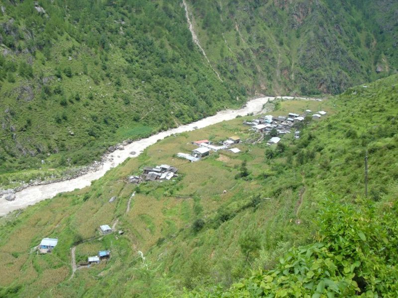 Timure, village détruit lors de la catastrophe du 26 août au Népal