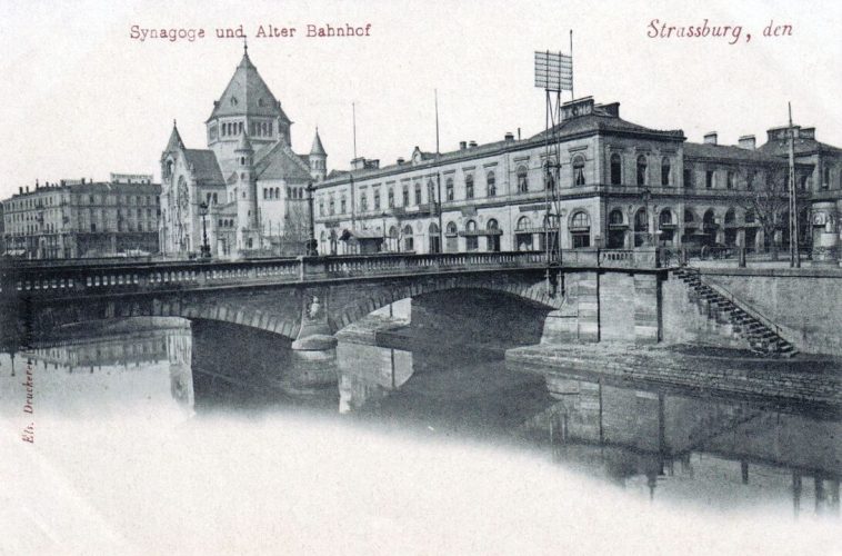 Anciennes gare et synagogue, quai Kléber