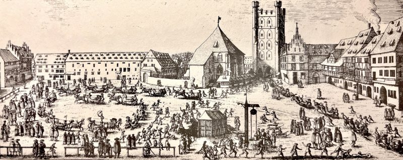 Place des Cordeliers, couvent des Franciscains, Pfennigturm, place Kléber
