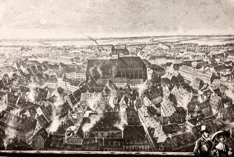 Temple Neuf, panorama depuis la plateforme de la cathédrale
