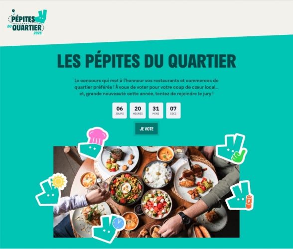 Capture d&rsquo;écran jeu concours Pépites de Quartier Deliveroo Capture d’écran 2026-09-14 à 14.28.52